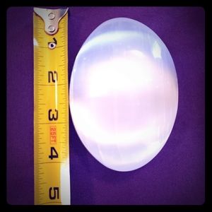 Selenite Palm Stone